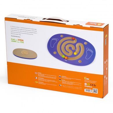 Сенсорная деревянная доска для балансировки с лабиринтом Trace and Balance Viga Toys 50668