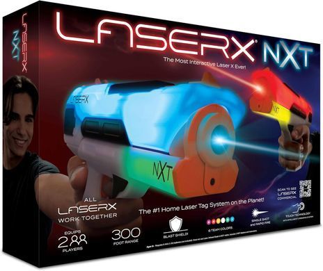 Набір для лазерних боїв Laser X NXT Double Blasters з сенсорним керуванням для двох гравців NSI 87728