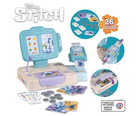 Ігрова каса супермаркету Disney Stitch Smoby 7600350119 з аксесуарами