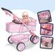 Трехколесная коляска 2 в 1 для куклы Baby Born Deluxe Pram Flowers Zapf Creation 841082