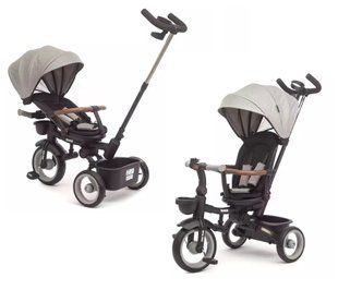 Дитячий триколісний велосипед Milly Mally Twinkle Grey MMTW02G з поворотним сидінням