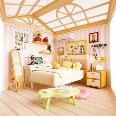 Конструктор-румбокс Спальня Dreamy Bay Scene Mini House 8004 с LED-подсветкой