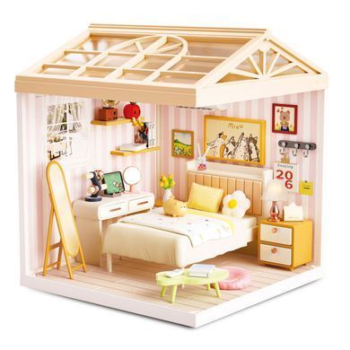 Конструктор-румбокс Спальня Dreamy Bay Scene Mini House 8004 с LED-подсветкой