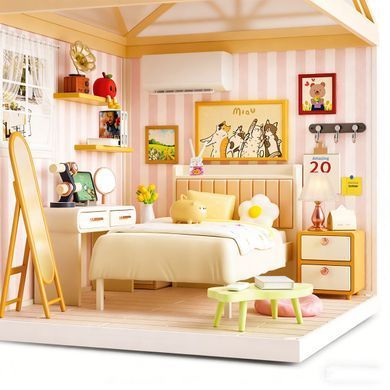 Конструктор-румбокс Спальня Dreamy Bay Scene Mini House 8004 с LED-подсветкой