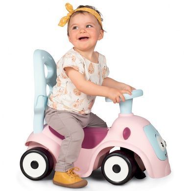 Машинка-каталка з батьківською ручкою Maestro 3 в 1 Smoby 720305 рожева