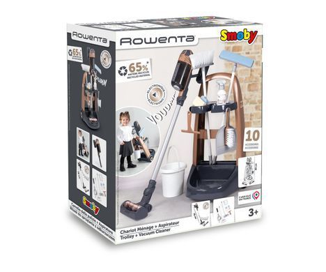 Дитячий візок для прибирання з ручним пилососом Rowenta Smoby 7600330326 зі звуком