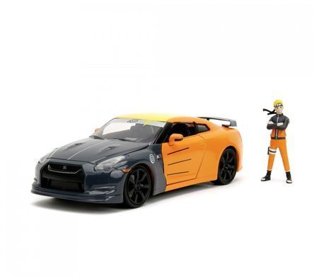 Металева машинка Naruto 2009 Nissan GT-R (R35) 1:24 з фігуркою Наруто Jada Toys 253255054