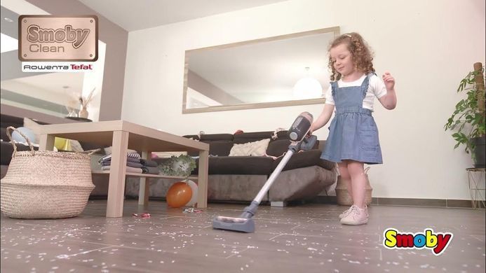 Дитячий візок для прибирання з ручним пилососом Rowenta Smoby 7600330326 зі звуком
