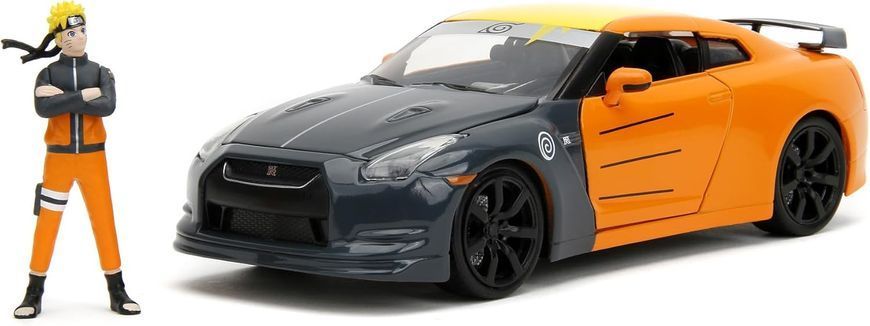 Металева машинка Naruto 2009 Nissan GT-R (R35) 1:24 з фігуркою Наруто Jada Toys 253255054