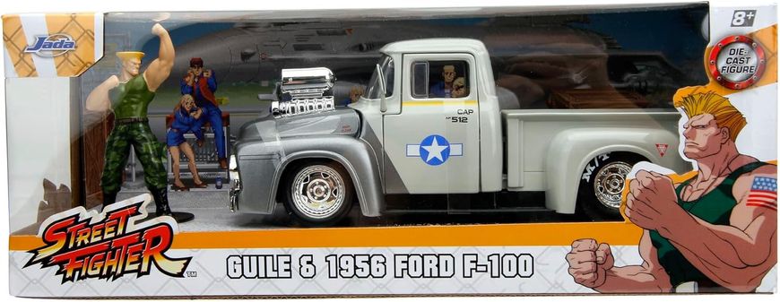 Металева машинка (1:24) Street Fighter 1956 Ford F-100 з фігуркою Гайла Jada Toys 253255057