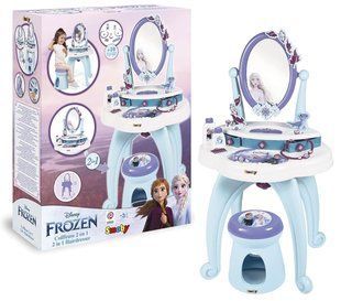 Туалетный столик 2в1 со стульчиком Парикмахерская Фроузен Disney Frozen Hairdressing Table Smoby 320244