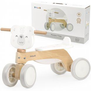 Дерев'яний чотириколісний біговел Ведмедик PolarB Wooden Trike Bear Viga Toys 44239