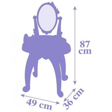 Туалетний столик (2 в 1) зі стільчиком Фроузен Перукарня Frozen Smoby 320244