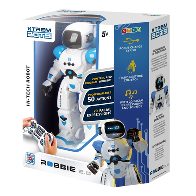 Уцінка Програмований робот на радіокеруванні Роббі 2.0 STEM Xtrem Bots Robbie 2.0 BlueRocket XT3803272