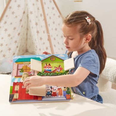 Развивающая игрушка бизиборд&nbsp;Домик&nbsp;PolarB Viga Toys 44653