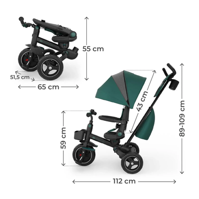 Детский трехколесный велосипед Spinstep 2 Plus Green KRSPST02GREPL00