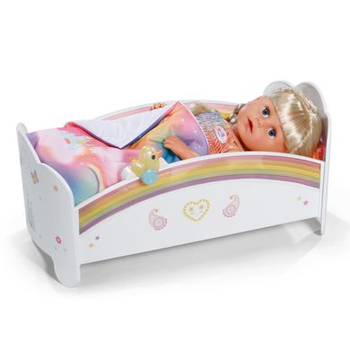 Ліжечко для ляльки постільною білизною BABY born Zapf Creation 835999 Rainbow Bed світло, звук