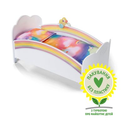 Ліжечко для ляльки постільною білизною BABY born Zapf Creation 835999 Rainbow Bed світло, звук