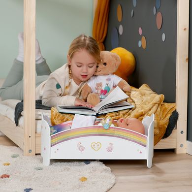 Ліжечко для ляльки постільною білизною BABY born Zapf Creation 835999 Rainbow Bed світло, звук