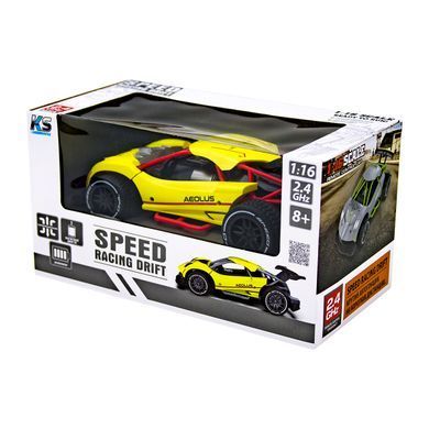 Уцінка Машинка на радіокеруванні Aeolus (1:16, 2.4GHz, 3.7 V) Speed racing Drift Sulong Toys SL-284RHY жовтий