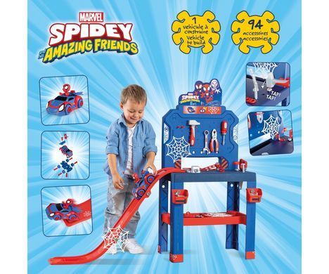 Игровой набор мастерской с инструментами Spidey Bricolo Workbench Smoby 7600360742