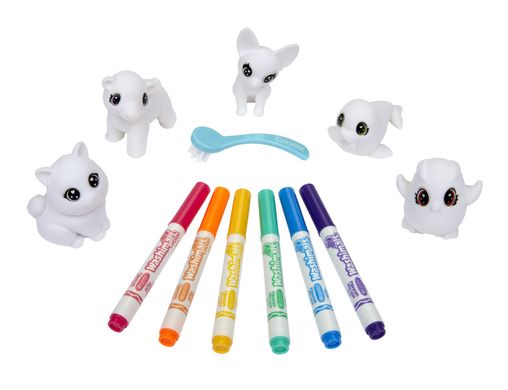 Уценка. Набор для творчества Мои любимцы Washimals Paw Pack (5 фигурок, 6 маркеров) Crayola 74-1661