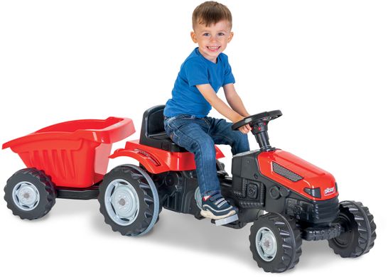 Дитячий педальний трактор з причепом Active pedal tractor Pilsan 073168 червоний