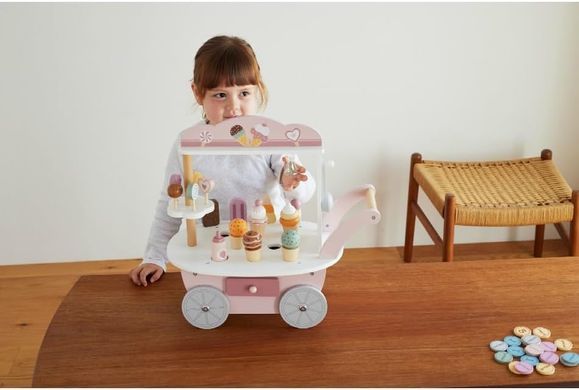 Дерев'яний ігровий набір 3в1 Магазин морозива PolarB Viga Toys 44054 Mini Ice Cream Shop