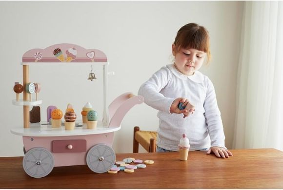 Дерев'яний ігровий набір 3в1 Магазин морозива PolarB Viga Toys 44054 Mini Ice Cream Shop
