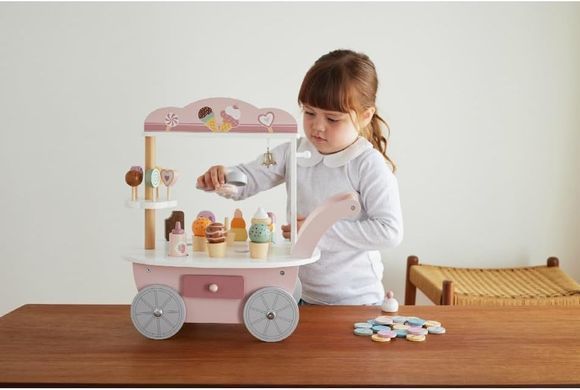 Дерев'яний ігровий набір 3в1 Магазин морозива PolarB Viga Toys 44054 Mini Ice Cream Shop