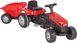 Детский педальный трактор с прицепом Active pedal tractor Pilsan 073168 красный