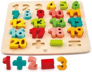 Дерв'яна рамка вкладиш Цифри Chunky Number Puzzle Hape E1550