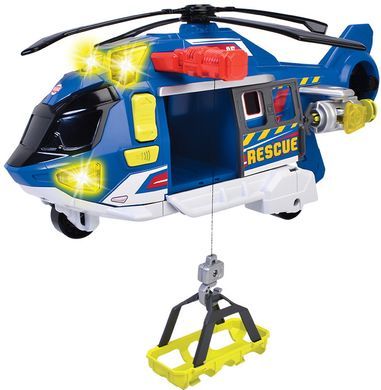 Игрушечный вертолет Служба спасения с лебедкой (36 см) Helicopter Dickie Toys 3307002 звук и свет