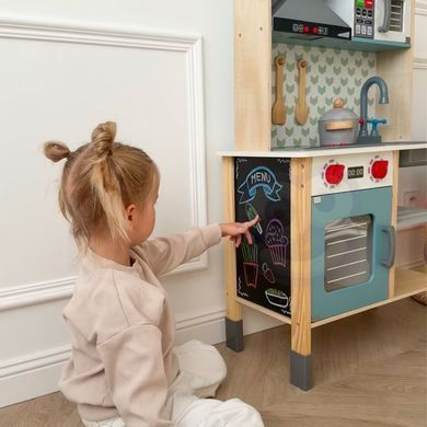 Деревянная игровая кухня со встроенной техникой Tooky Toy Wooden Kitchen Set TH870 звуковые и световые эффекты