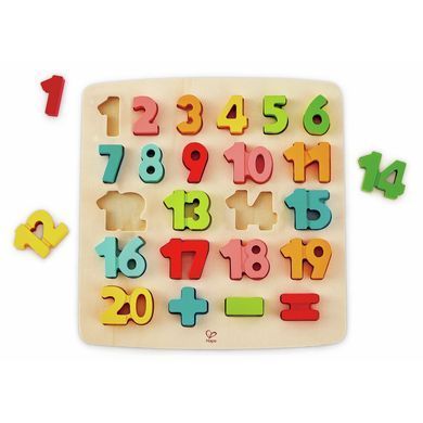 Деревянная рамка вкладышей Цифры Chunky Number Puzzle Hape E1550