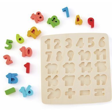 Деревянная рамка вкладышей Цифры Chunky Number Puzzle Hape E1550