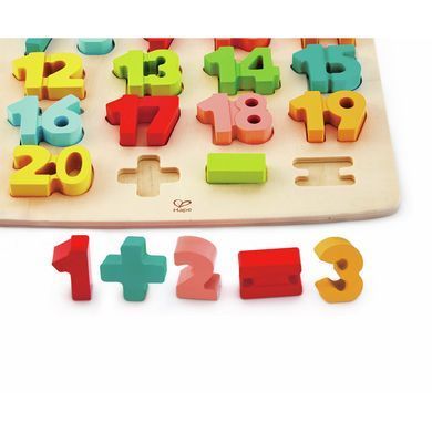 Деревянная рамка вкладышей Цифры Chunky Number Puzzle Hape E1550