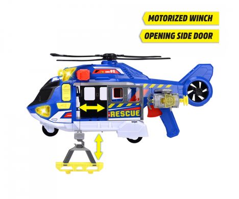 Іграшковий гелікоптер Служба порятунку з лебідкою (36 см) Helicopter Dickie Toys 3307002 звук та світло