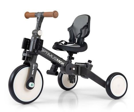 Складаний триколісний велосипед 5в1 Optimus Max Dark Grey Milly Mally MMOMX01DG