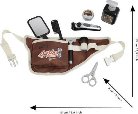 Ігровий набір барбера Поясна сумка з аксесуарами Braun Barber Belt Theo Klein 5838