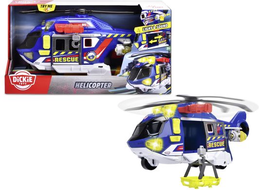 Игрушечный вертолет Служба спасения с лебедкой (36 см) Helicopter Dickie Toys 3307002 звук и свет