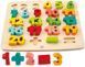 Деревянная рамка вкладышей Цифры Chunky Number Puzzle Hape E1550