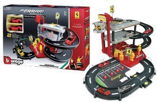 Уценка Игровой набор Гараж Ferrari Parking Garage 1:43 Bburago 18-31204 (3 уровня, 2 машинки)