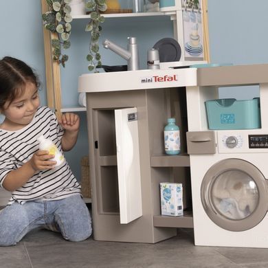 Інтерактивна кухня з пральною машинкою 2в1 mini Tefal Studio Smoby 311050 зі звуком
