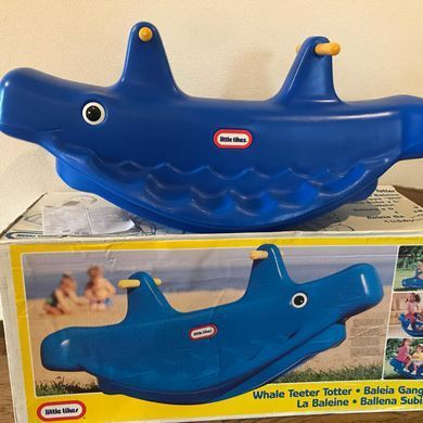 Трехместная детская качель Кит Blue Whale See Saw Teeter Totter Little Tikes 4879