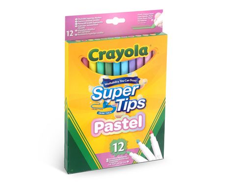 Набір фломастерів (12 шт) Super Tips Pastel Washable пастельні кольори Crayola 58-7515