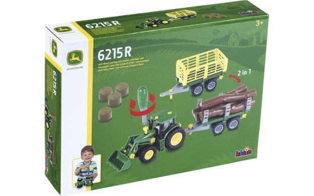 Игровой набор - конструктор Трактор с прицепом John Deere Theo Klein 3906