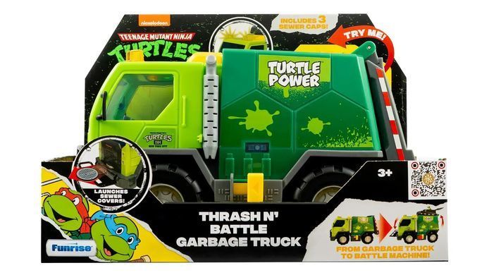 Уценка Грузовик Боевой мусоровоз Черепашки-ниндзя TMNT Funrise 71045 со светом и звуком