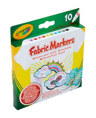 Уценка. Набор маркеров для рисования на ткани Fabric Markers (10 шт) Crayola 58-8633