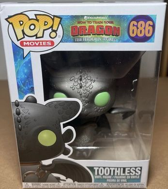 Вінілова фігурка Беззубик (#686) серія Як приборкати дракона Toothless Funko POP Movies 36355